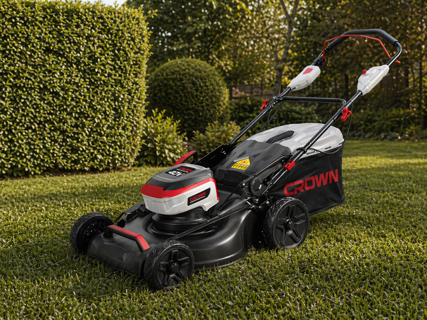 CROWN Akku Rasenmäher mit Antrieb 20 V 51 cm