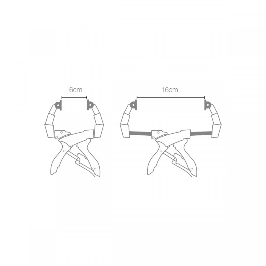 PIHER Ausziehbare Spannzange 16 cm