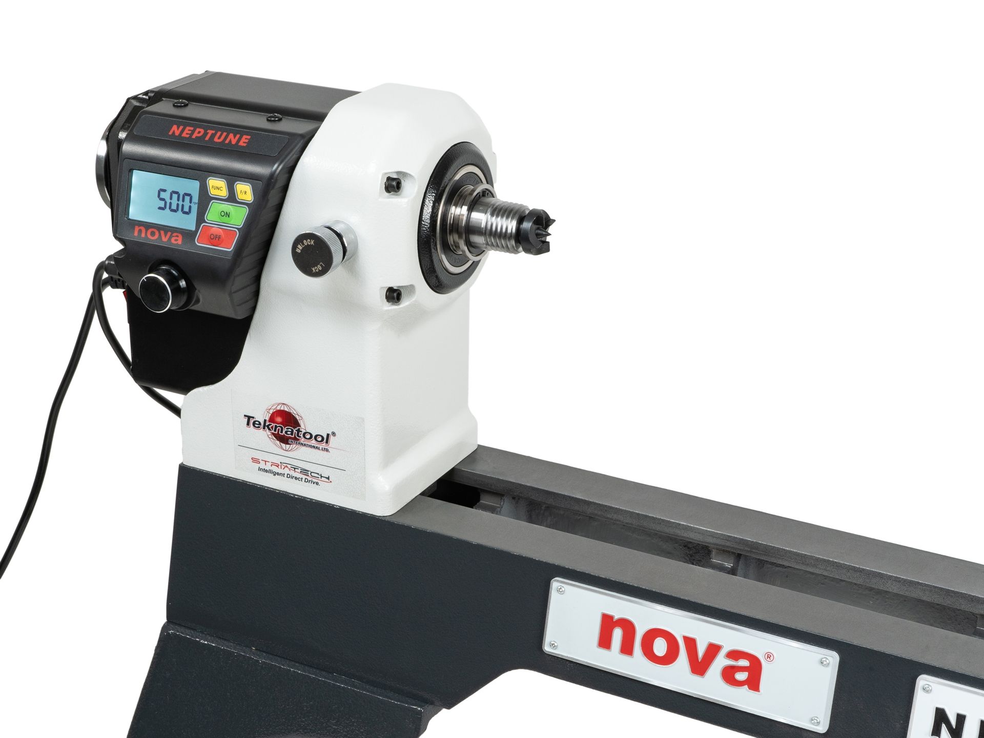 TEKNATOOL NOVA NEPTUNE MAX 190 DVR Tischdrechselbank mit schwenkbarem Kopf