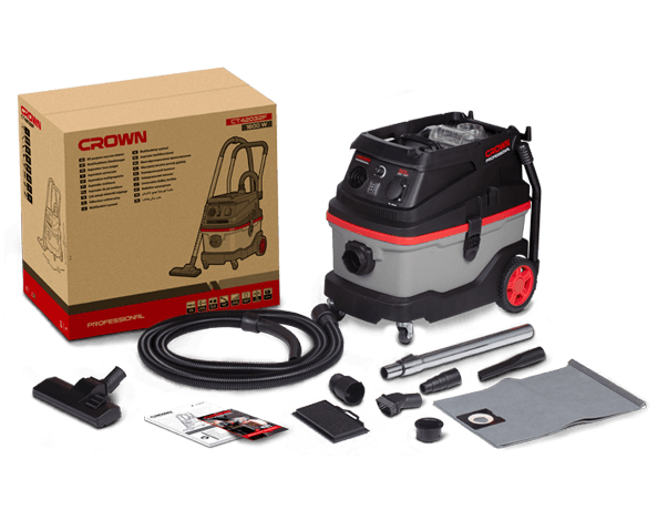 CROWN Nass und Trockensauger 2 in 1 Funktion 1600 W 30 L