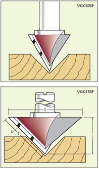 V-Nutfräser / Schriftenfräser HW Z=1