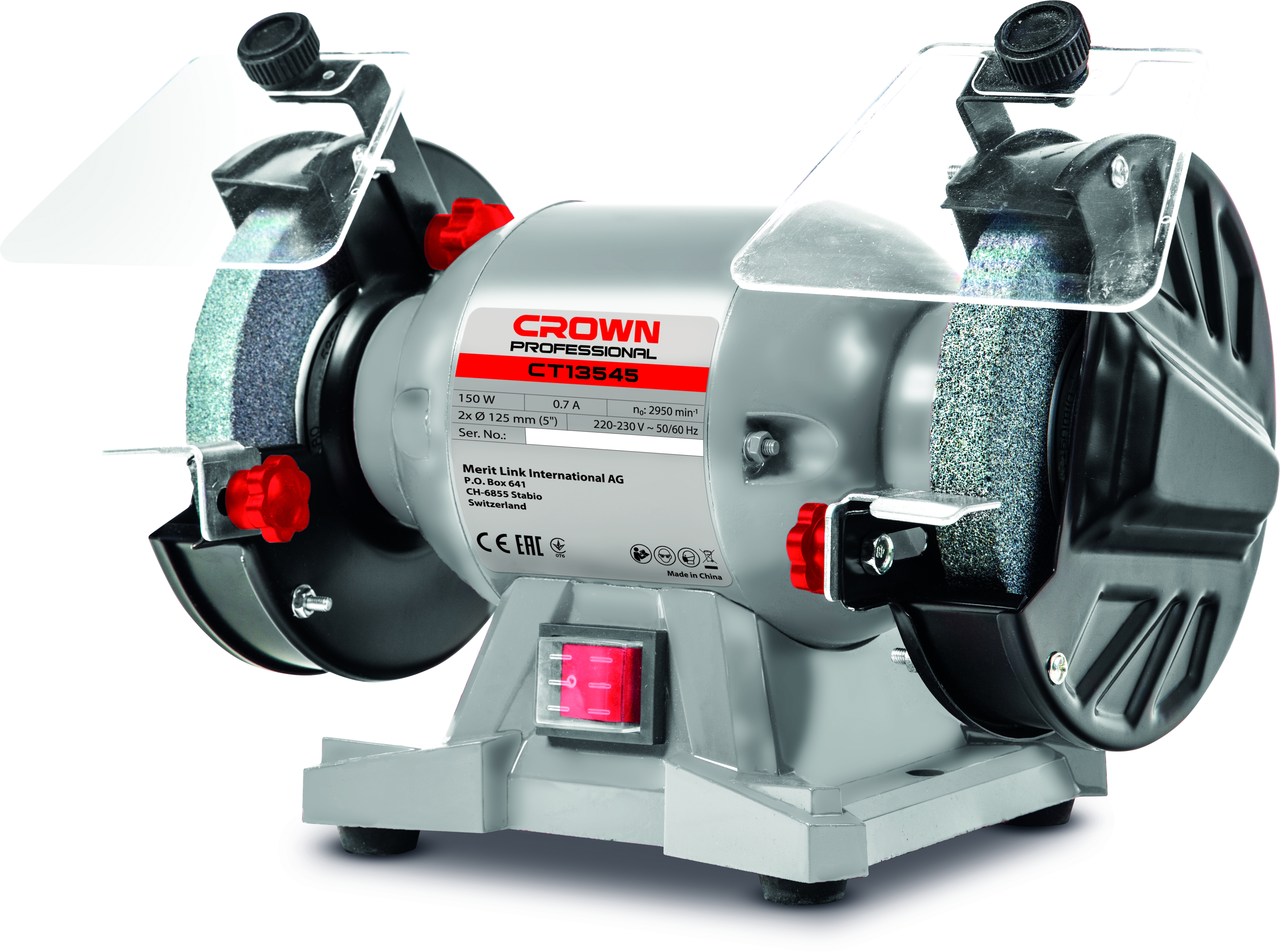 CROWN Doppelschleifer / Doppelschleifmaschine 170 W 125 mm