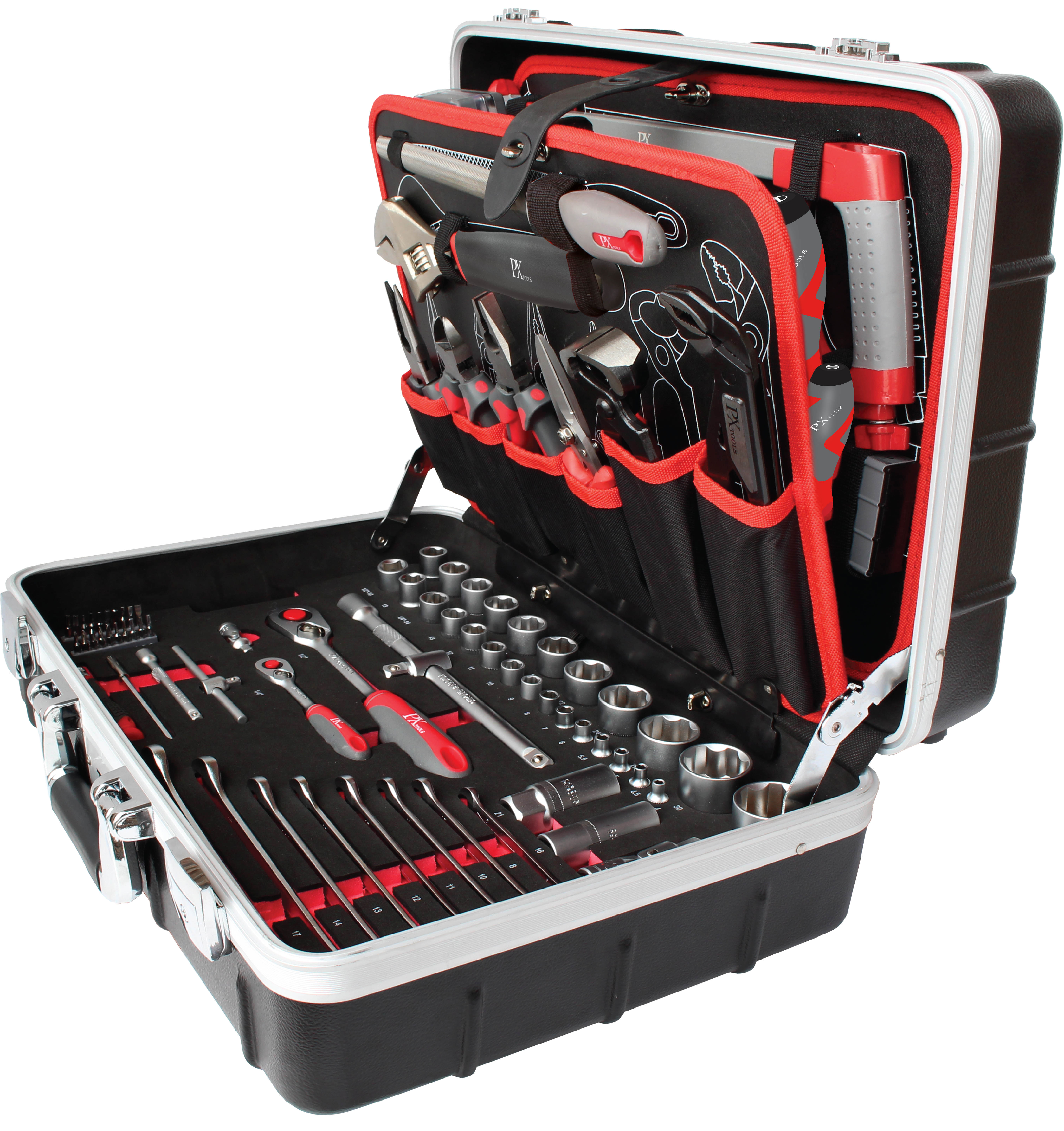 Tixit Bernd Lauffer GmbH & Co. KG Tixit - Werkzeugkoffer Professional 150tlg – ABS Koffer und GS geprüftes Werkzeu... 60700