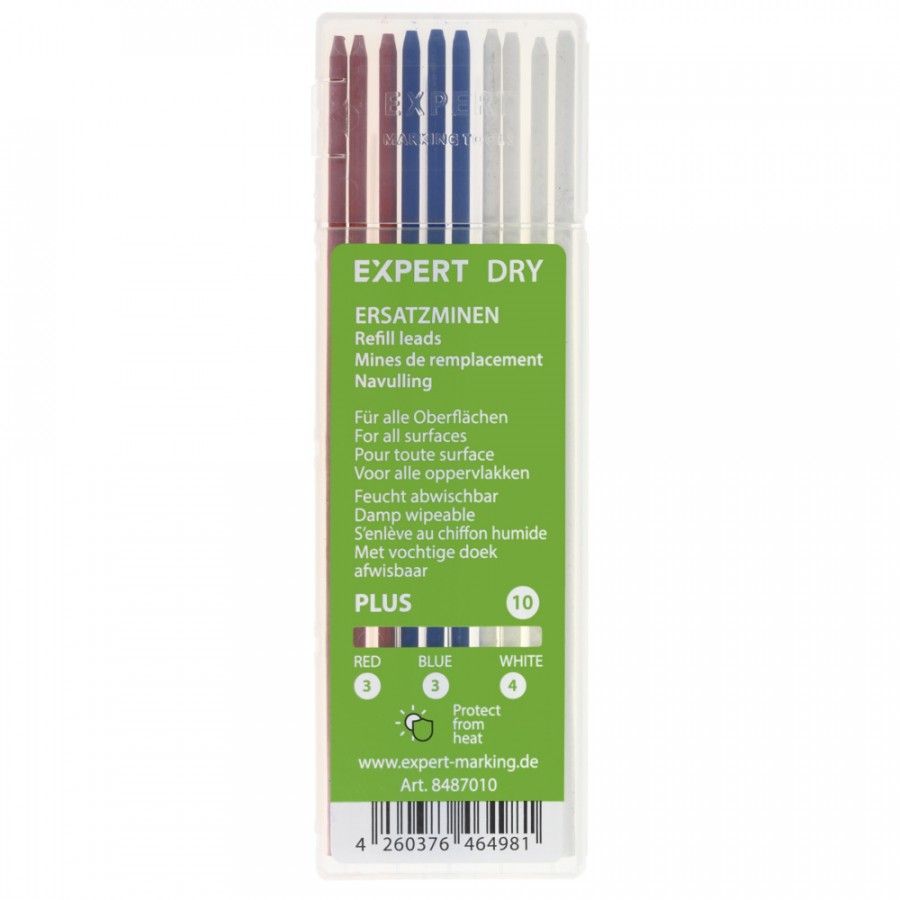 EXPERT DRY Minenset PLUS für Markierstift (Rot/Blau/Weiß)
