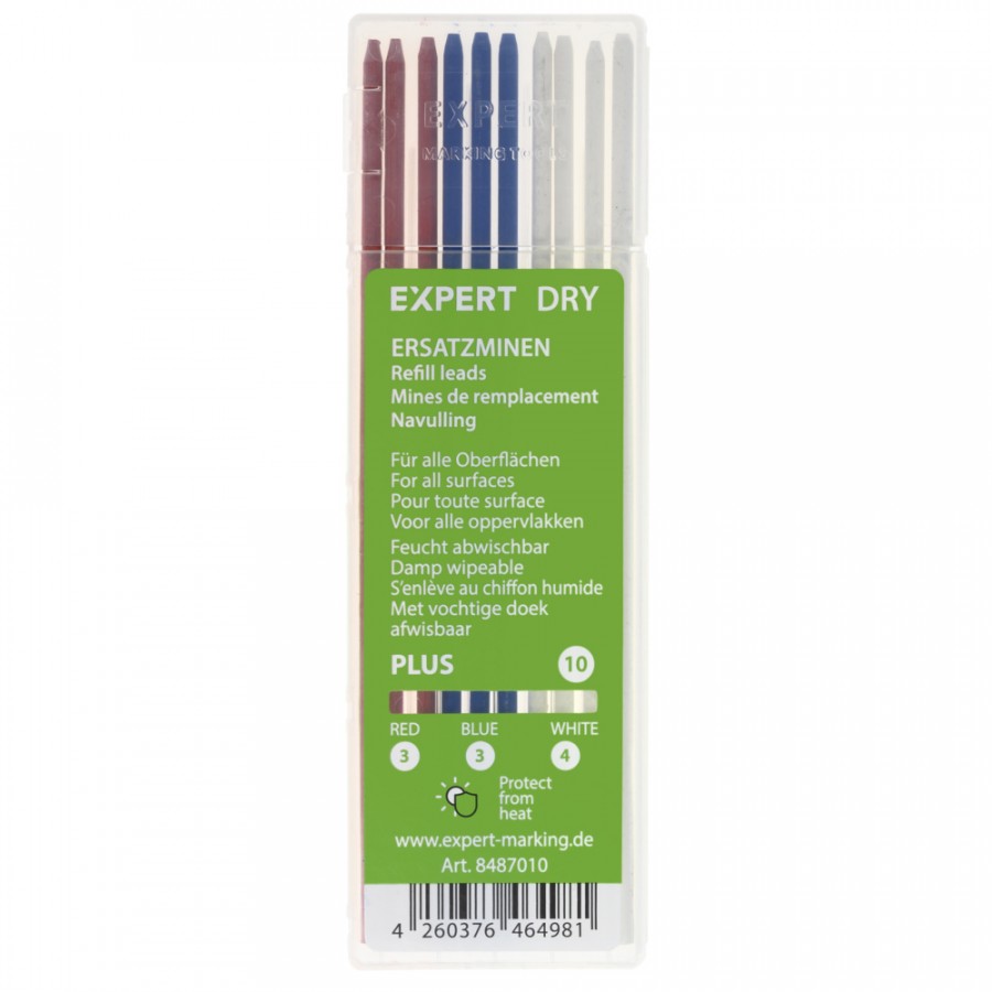 EXPERT DRY Minenset PLUS für Markierstift (Rot/Blau/Weiß) EXPERT DRY Minenset PLUS für Markierstift (Rot/Blau/Weiß)