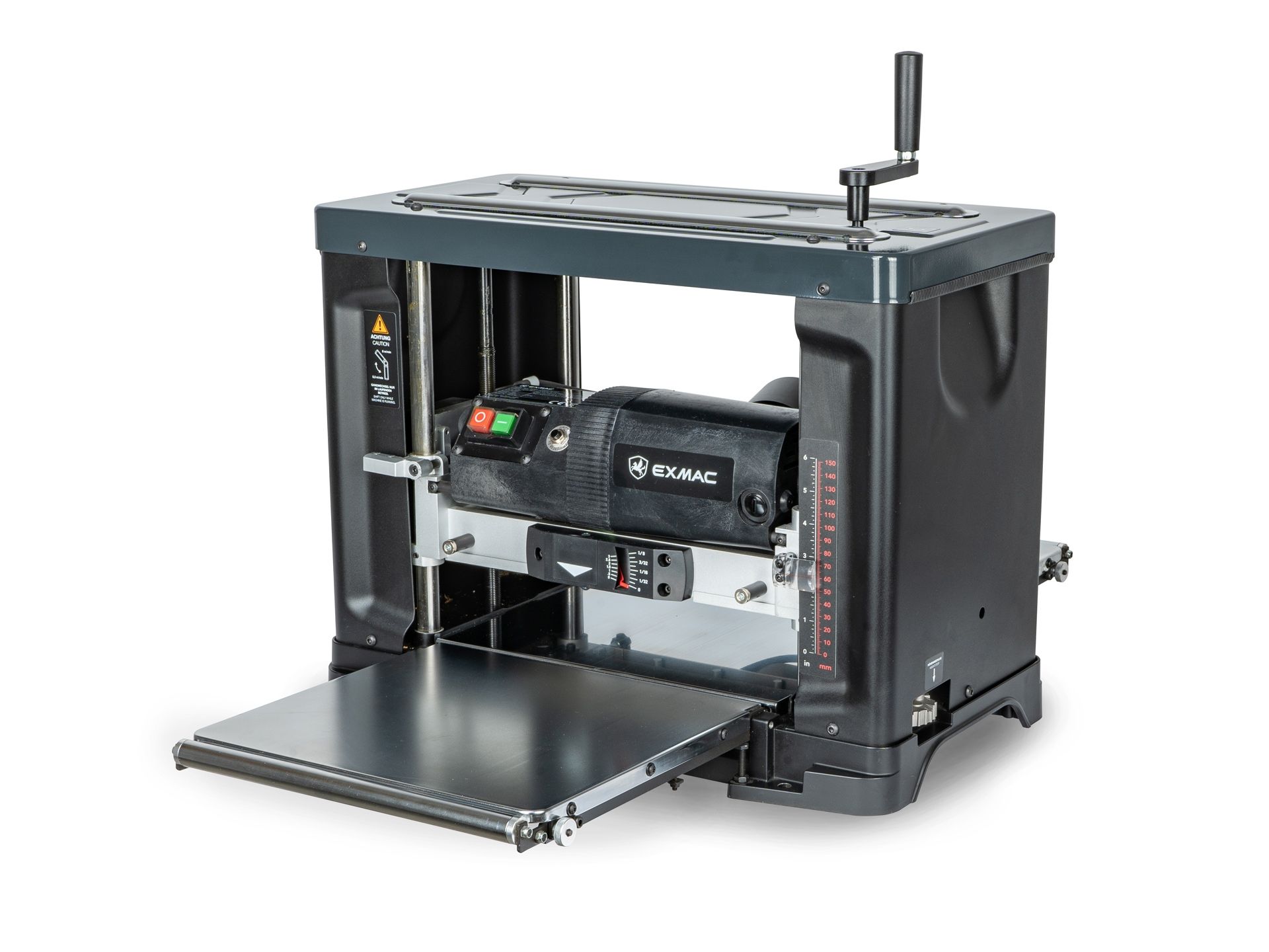 EXMAC Tragbare Dickenhobelmaschine 1500 W 330 mm mit HM Wendeplatten