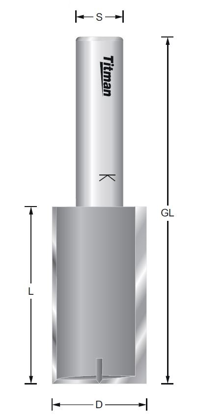 A-4 Nutfräser Zylinderschaft 12 mm mit HW Bohrschneide