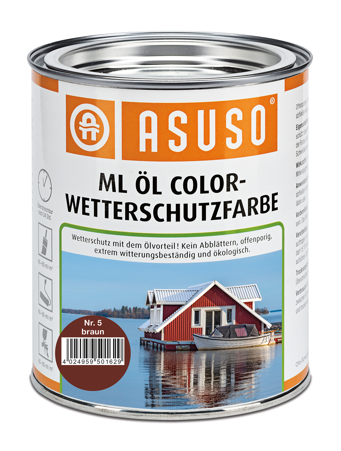 ASUSO ML Öl Color-Wetterschutzfarbe – Braun