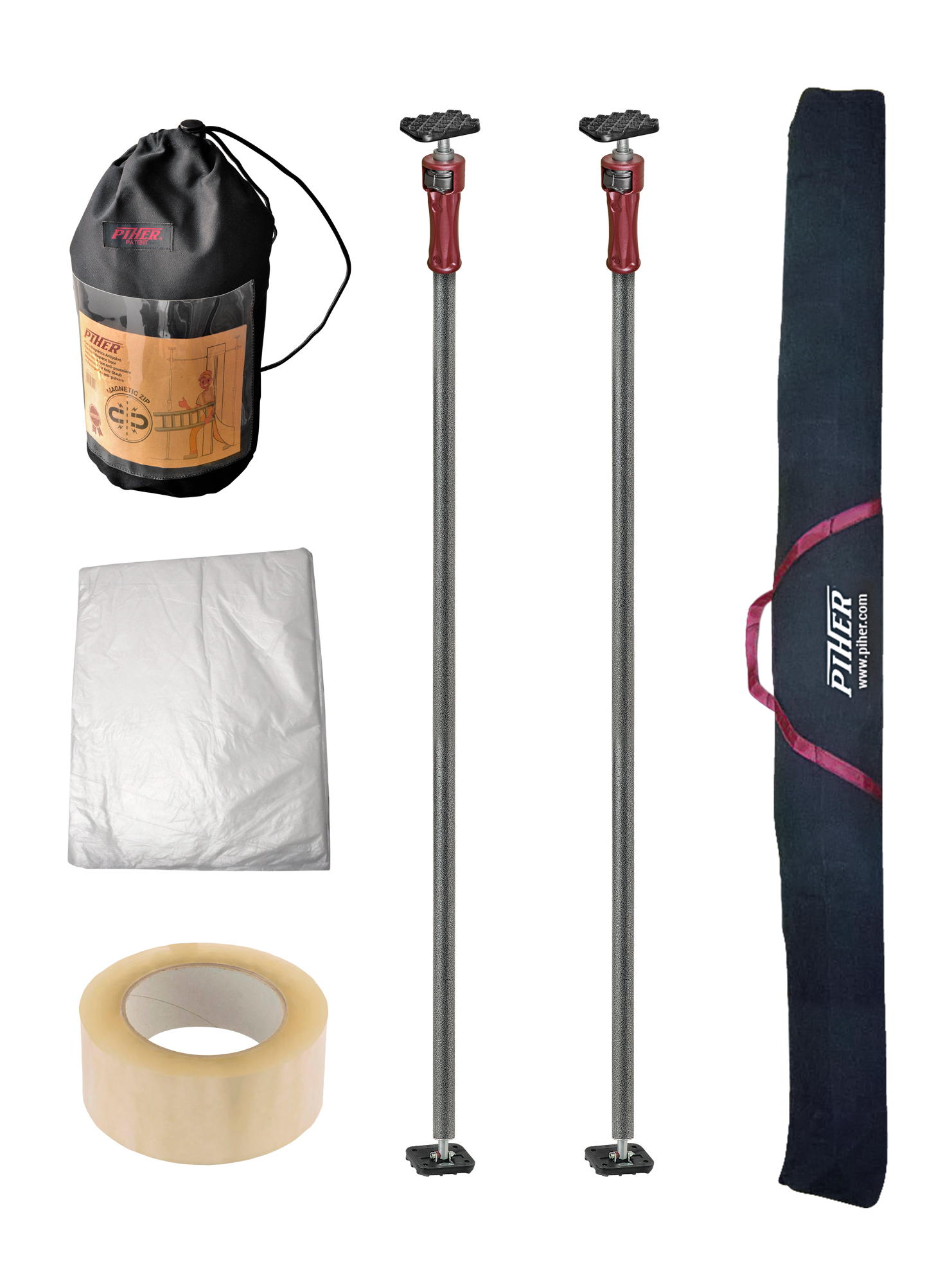 PIHER -  Antistaub-Schutzwand Set