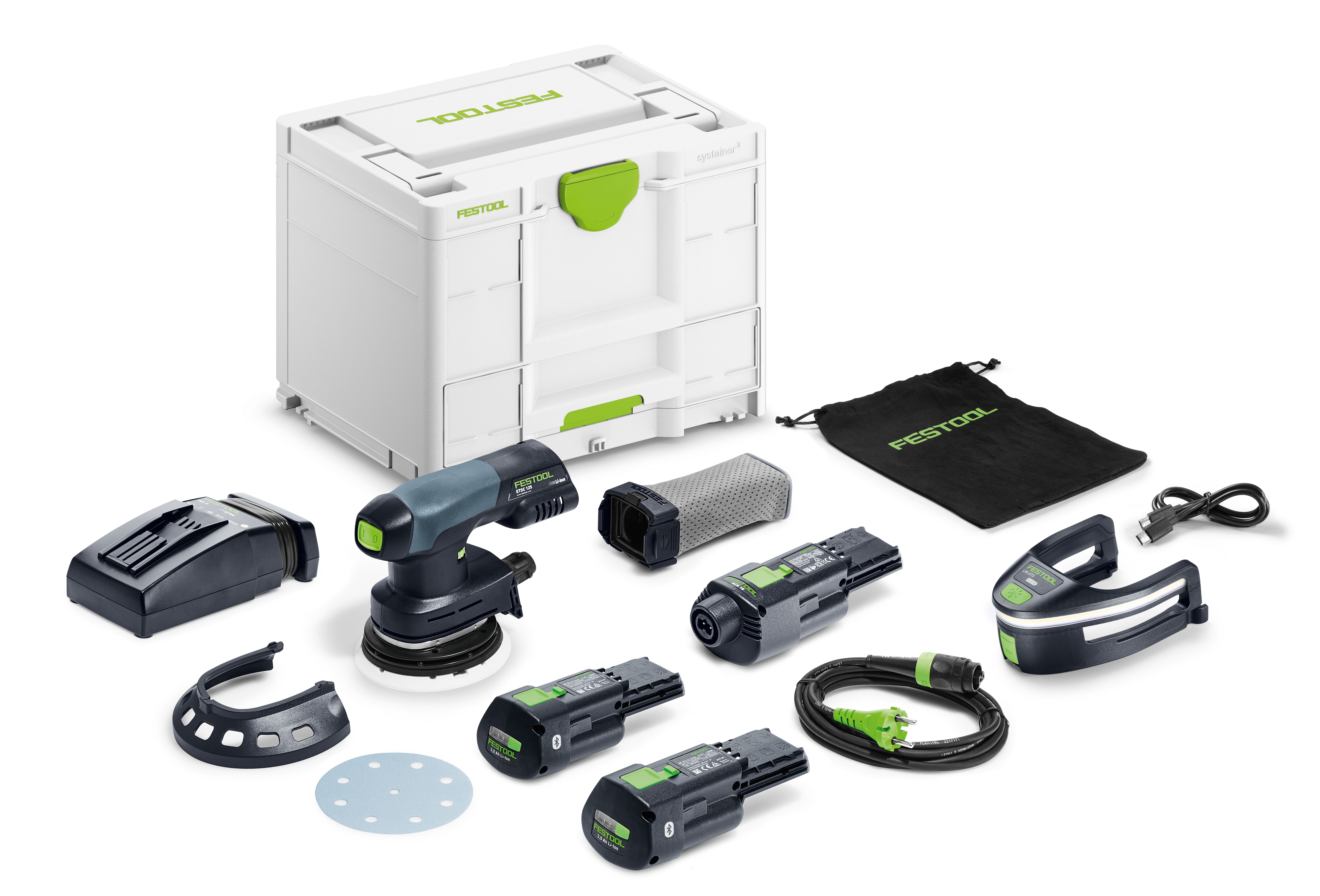 Festool Akku-Exzenterschleifer ETSC 125 3,0 l Set