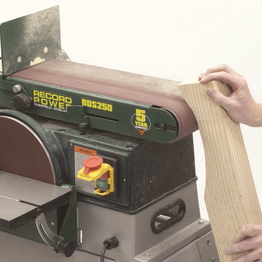 Kombinierter Bandschleifer Tellerschleifer Record Power - BDS 250 * B-ware*