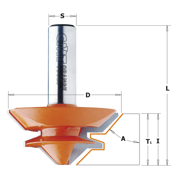 CMT Gehrungs- und Verleimfräser 45° - 70 mm