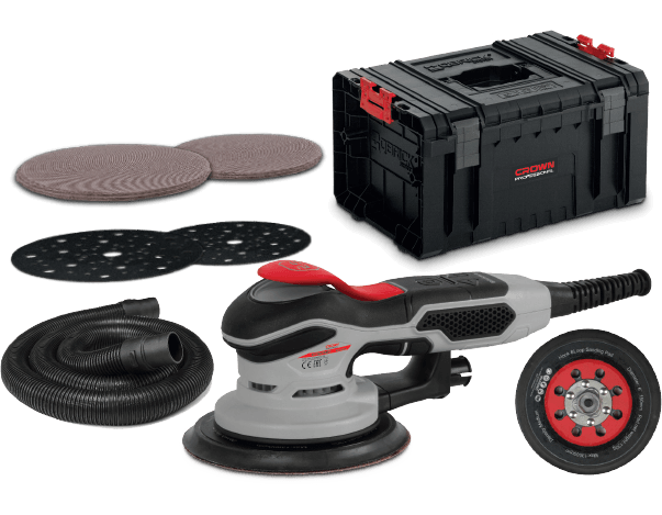 CROWN Exzenterschleifer 125/ 150mm  350W Set