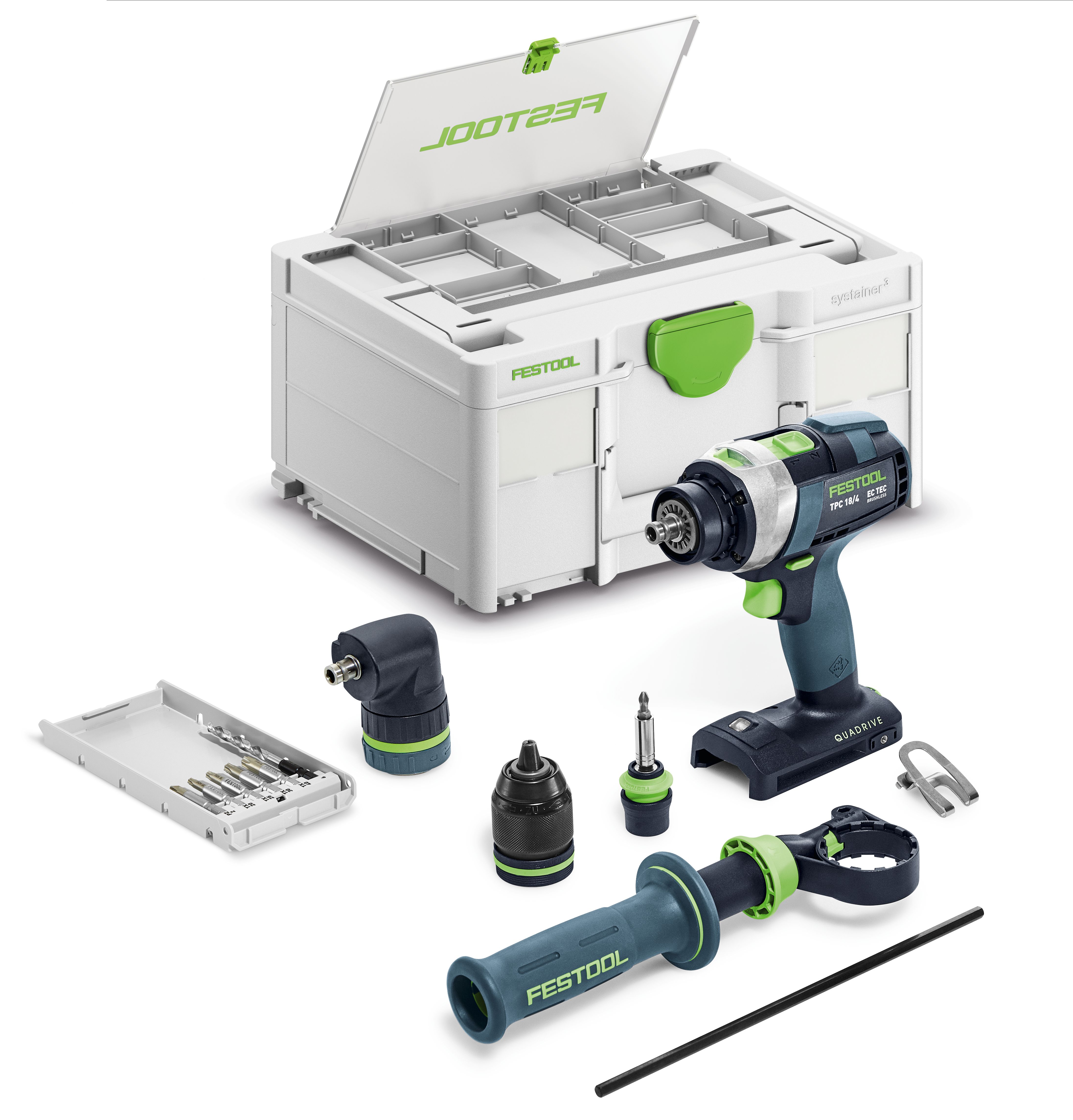 Festool Akku-Schlagbohrschrauber QUADRIVE TPC 18/4 I-Basic-Set Festool Akku-Schlagbohrschrauber QUADRIVE TPC 18/4 I-Basic-Set