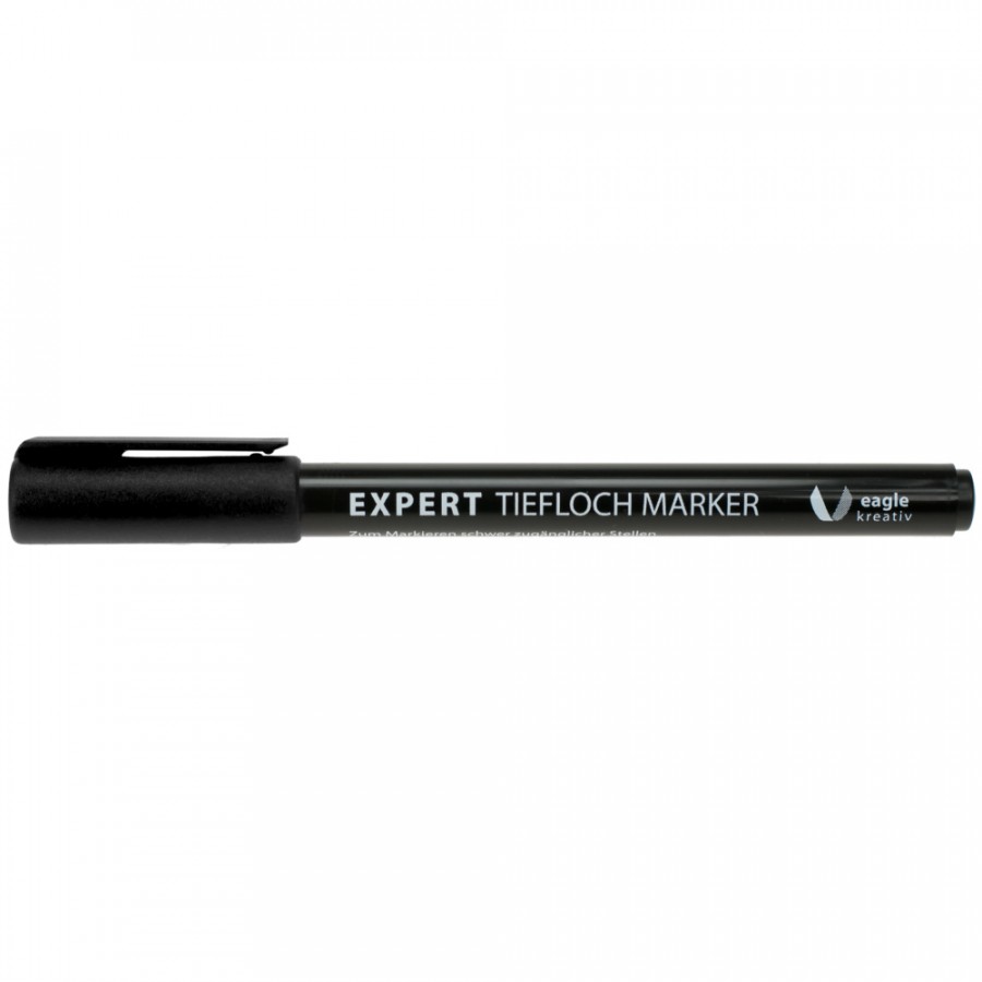 EXPERT Tieflochmarker Bohrloch Marker Schwarz 20 mm