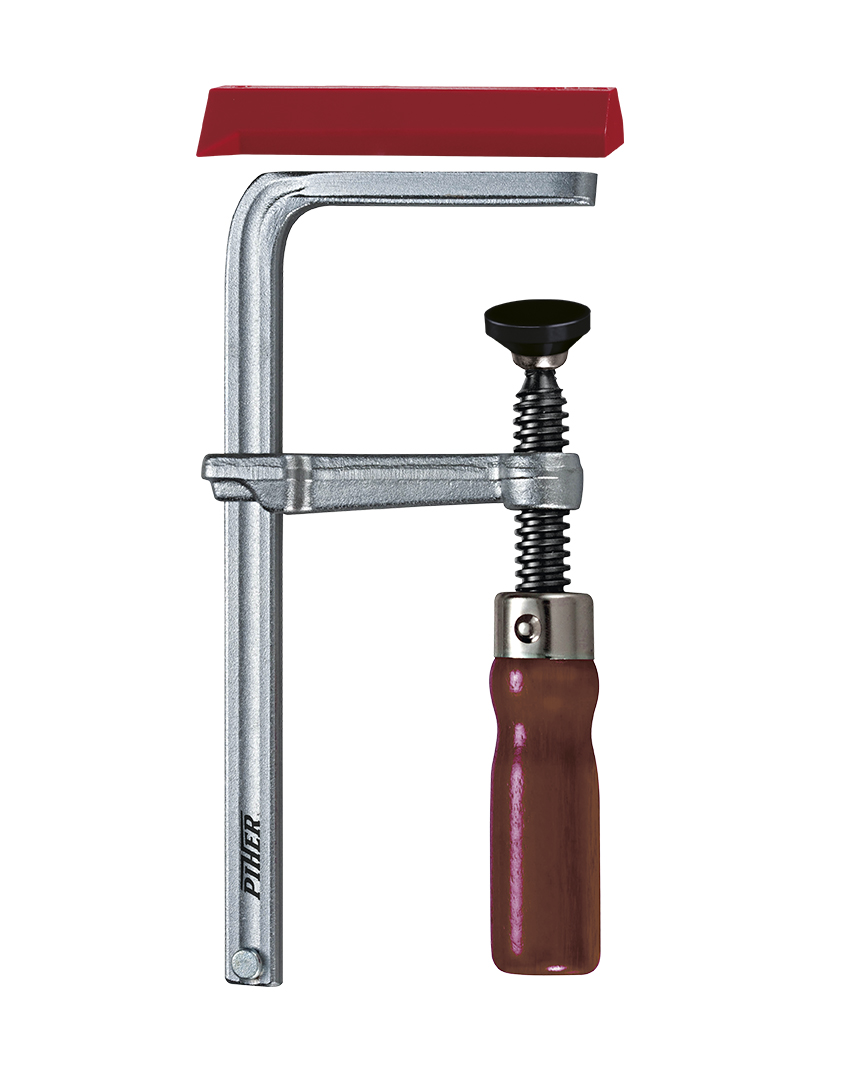 PIHER Schraubzwinge bis 150kg Spannkraft für Führungsschienen - Modell TMM Spannweite 12-30 cm
