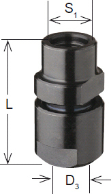 Spannzangenfutter C796 Schaft M10x1,5mm – Länge 38mm Spannzangenfutter C796 Schaft M10x1,5mm – Länge 38mm