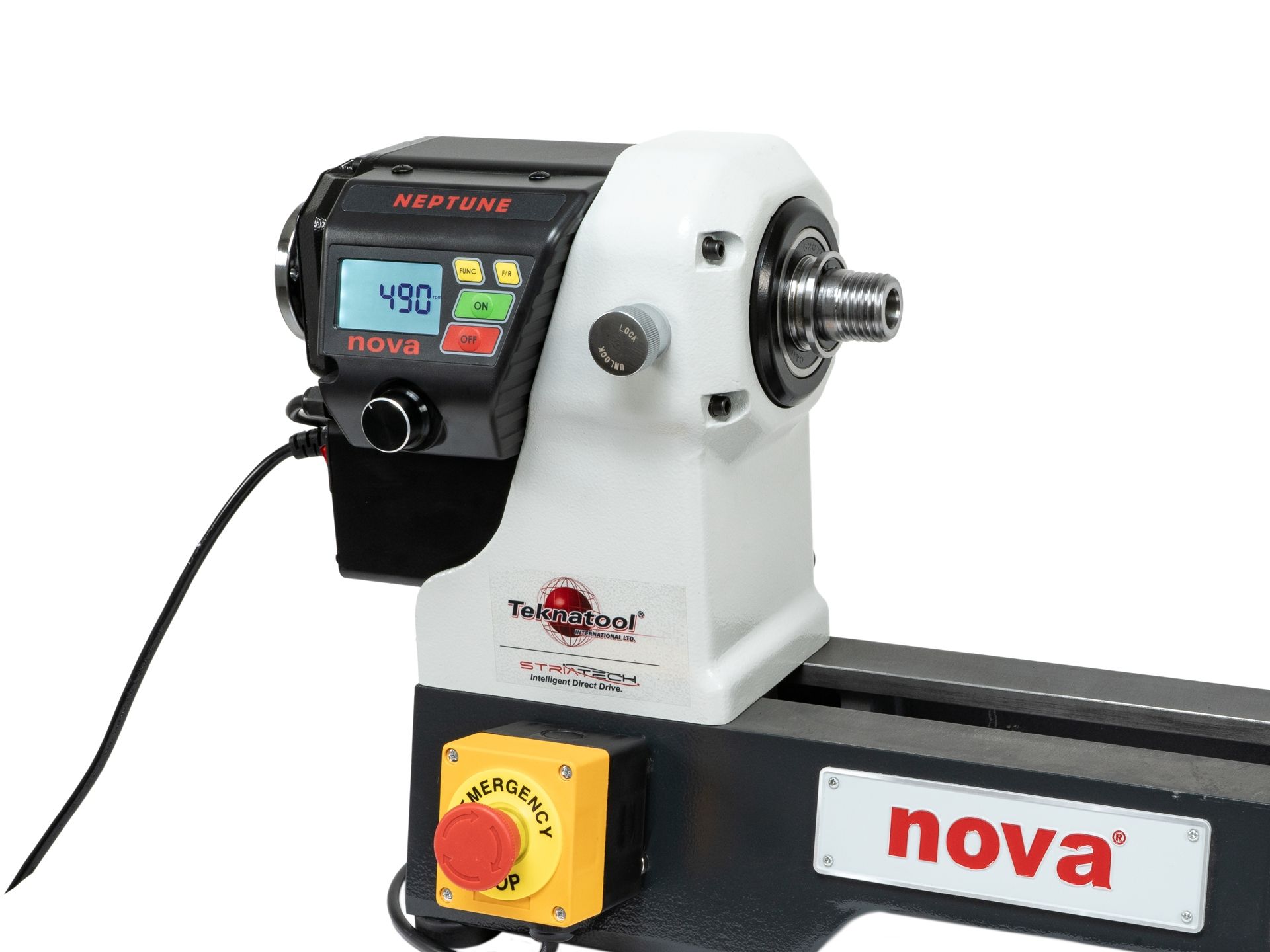 TEKNATOOL NOVA NEPTUNE 190 DVR Tischdrechselbank mit schwenkbarem Kopf