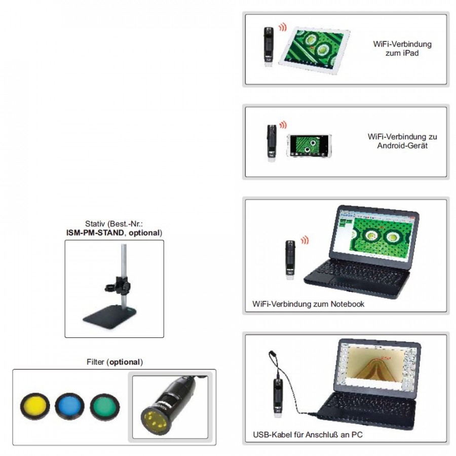 Insize Kabelloses Digital-Mikroskop (WiFi)