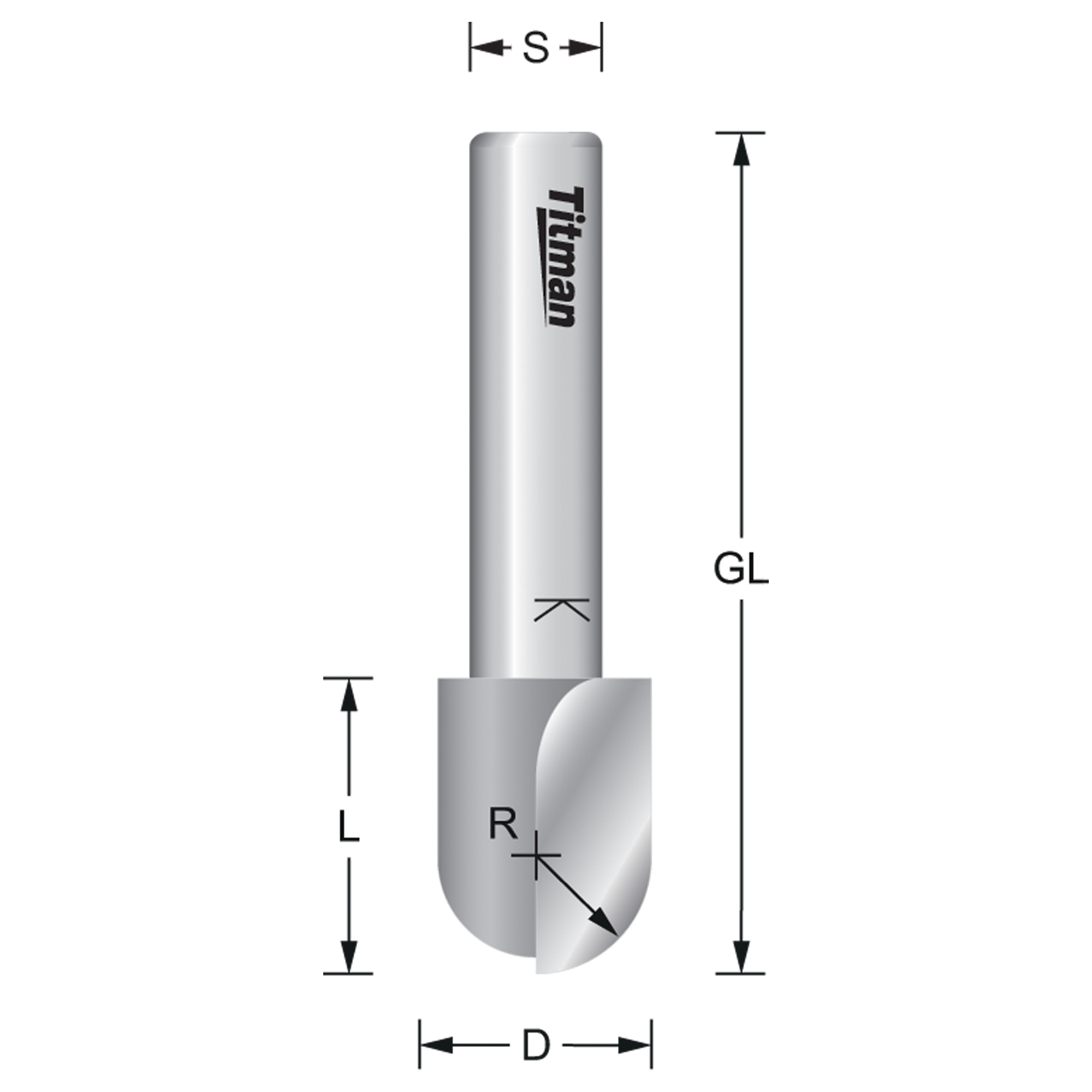 Hohlkehlfräser HW Z=1