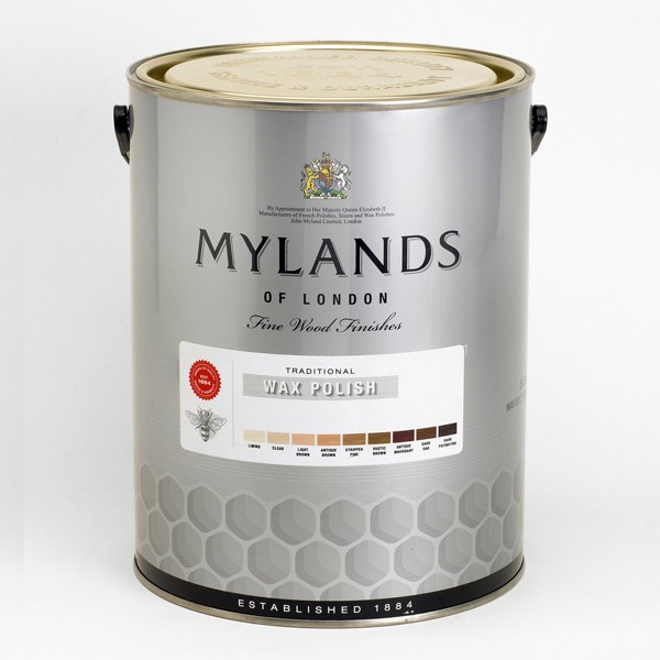 Mylands Wachs (Schwarz) für die Holzbearbeitung 5 Liter