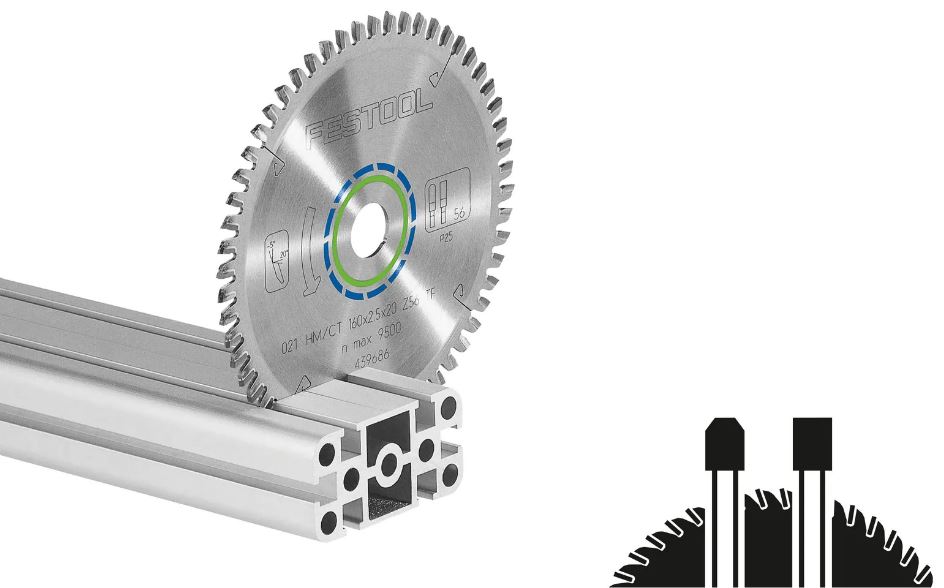 Festool Kreissägeblatt ALUMINIUM PLASTICS HW 160x2,2x20 TF52