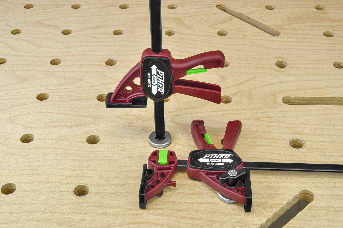 Zubehör PIHER Halterung für Mini Quick Zwingen an Werkbank  Ø19 / 20 mm