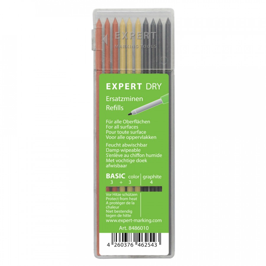 EXPERT DRY Minenset BASIC für Markierstift (Rot/Gelb/Graphit)