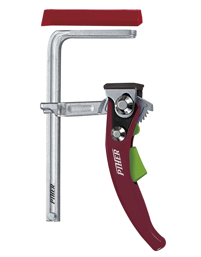 PIHER Hebelzwinge bis 150kg Spannkraft für Führungsschienen - Modell TPAL Spannweite 12-30 cm