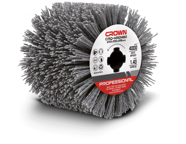 Nylon Schleifbürste Ø110 x 100 x Ø19 mm für Weichholz