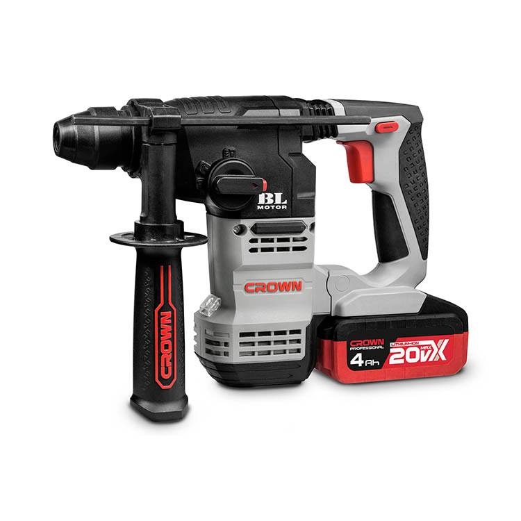 CROWN Akku Bohrhammer 20 V 2,3 J