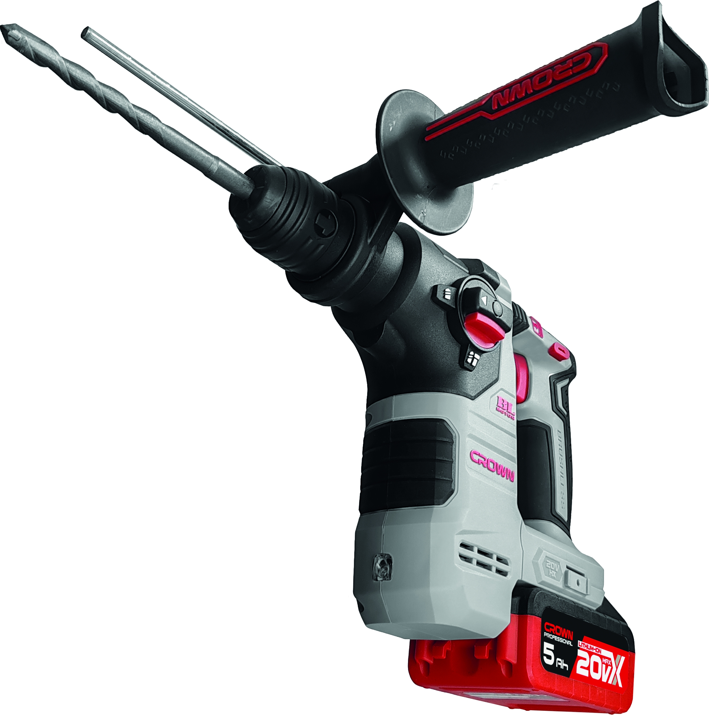 CROWN Akku Bohrhammer 20 V 1,4 J