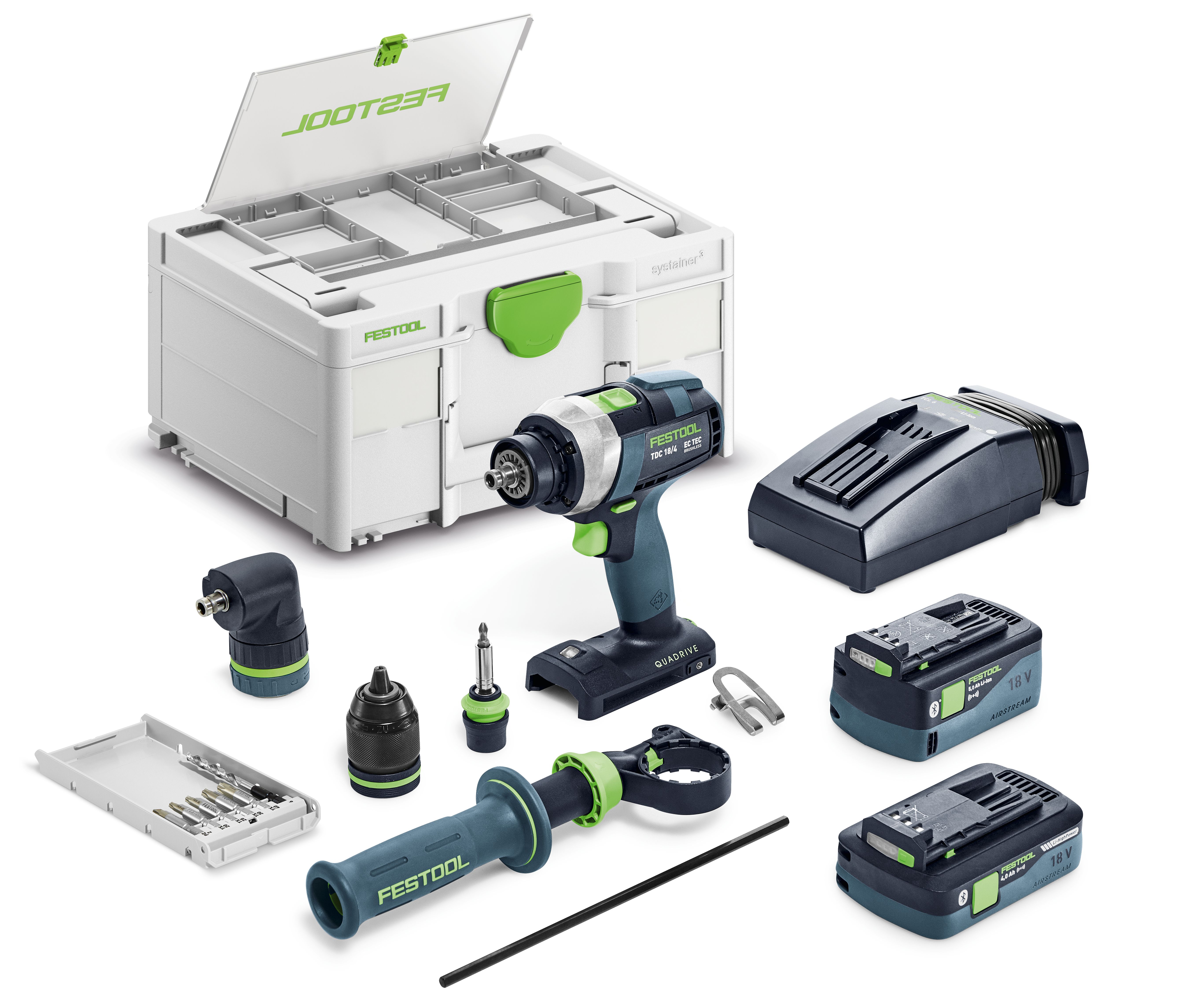 Festool Akku-Bohrschrauber QUADRIVE TDC 18/4 5,0/4,0 I-Set