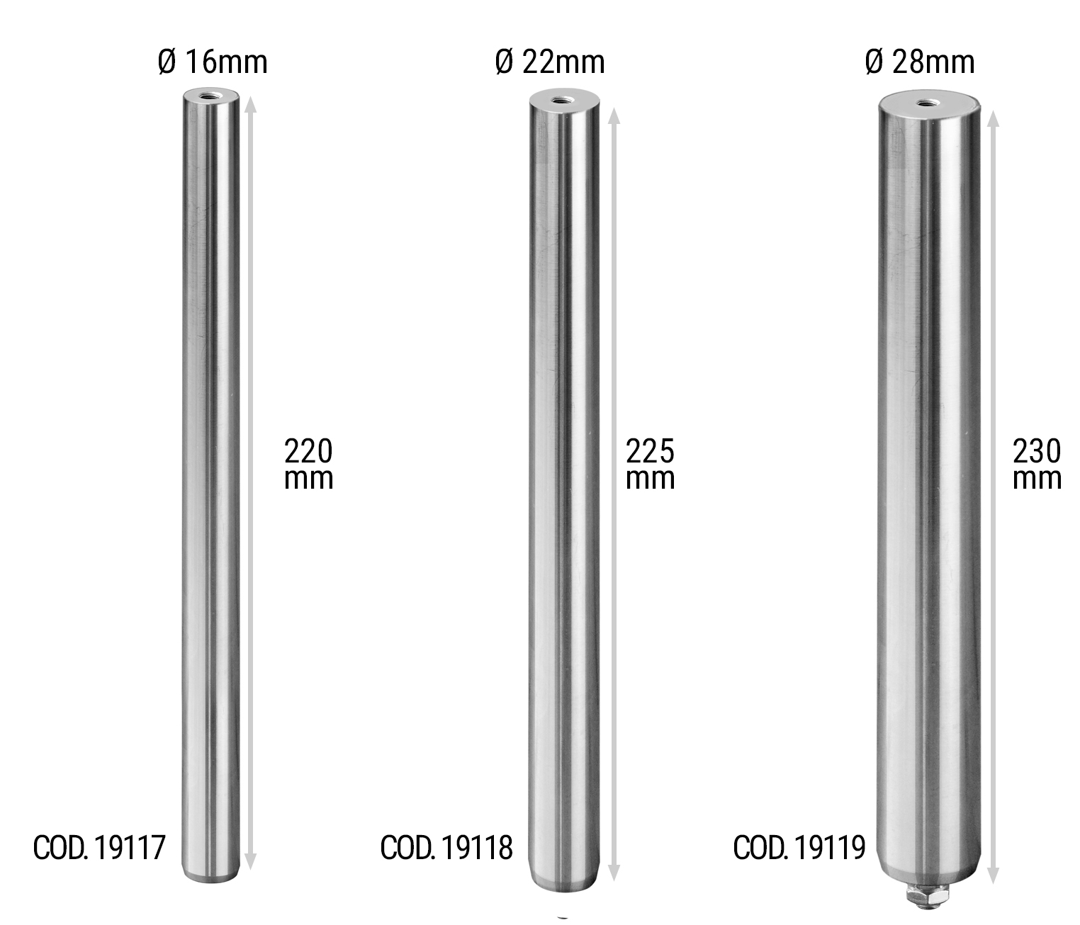 Zubehör PIHER Ersatzschiene für Schnellspannzwinge Modell TGA100 / TGA160