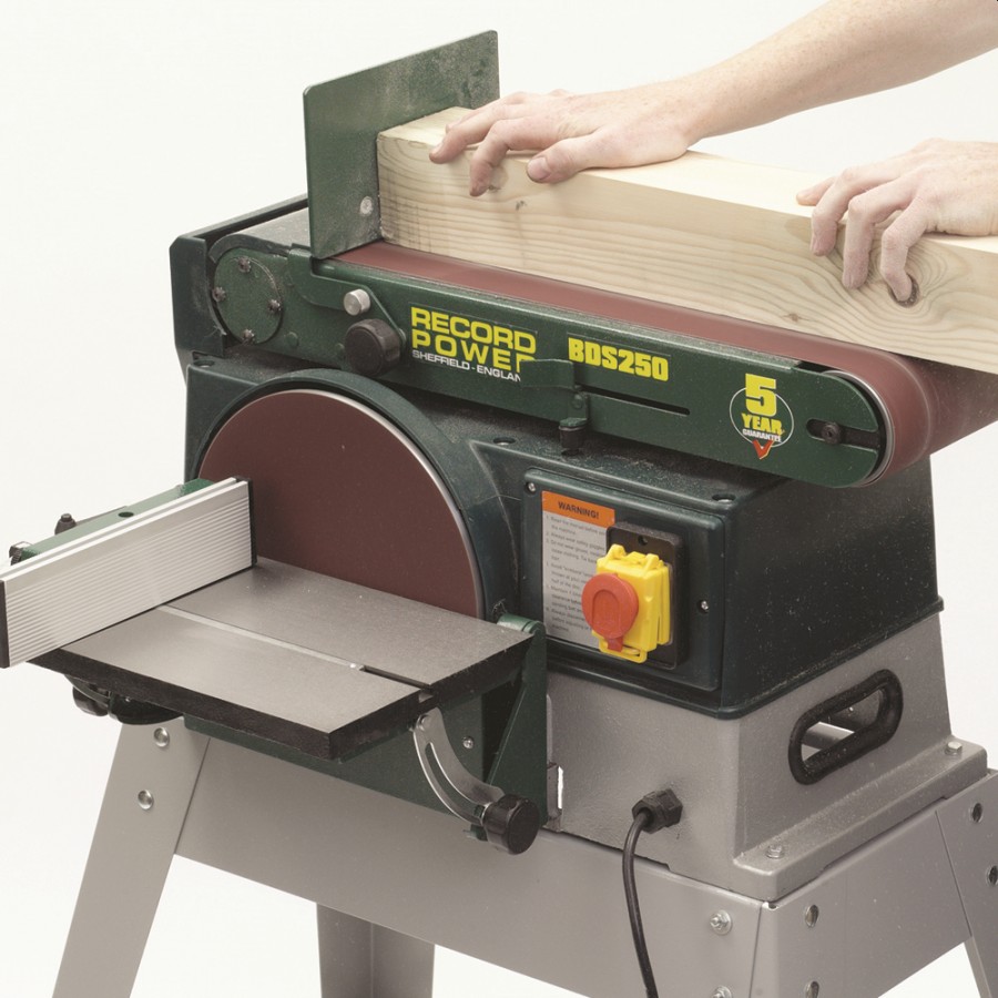 Kombinierter Bandschleifer Tellerschleifer Record Power - BDS 250 * B-ware*