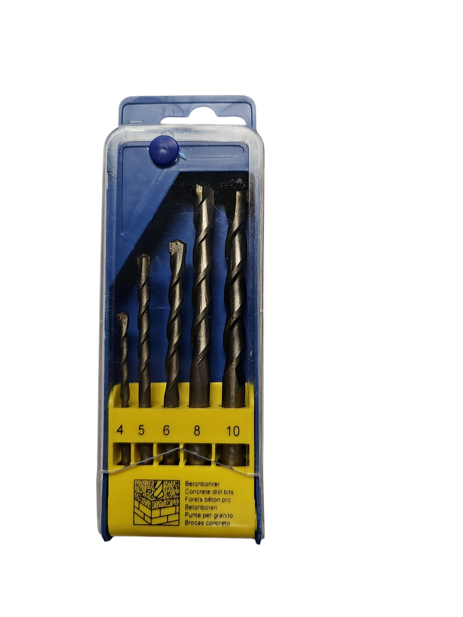 Granitbohrer 5-teilig geschliffen in Kunststoffkassette
