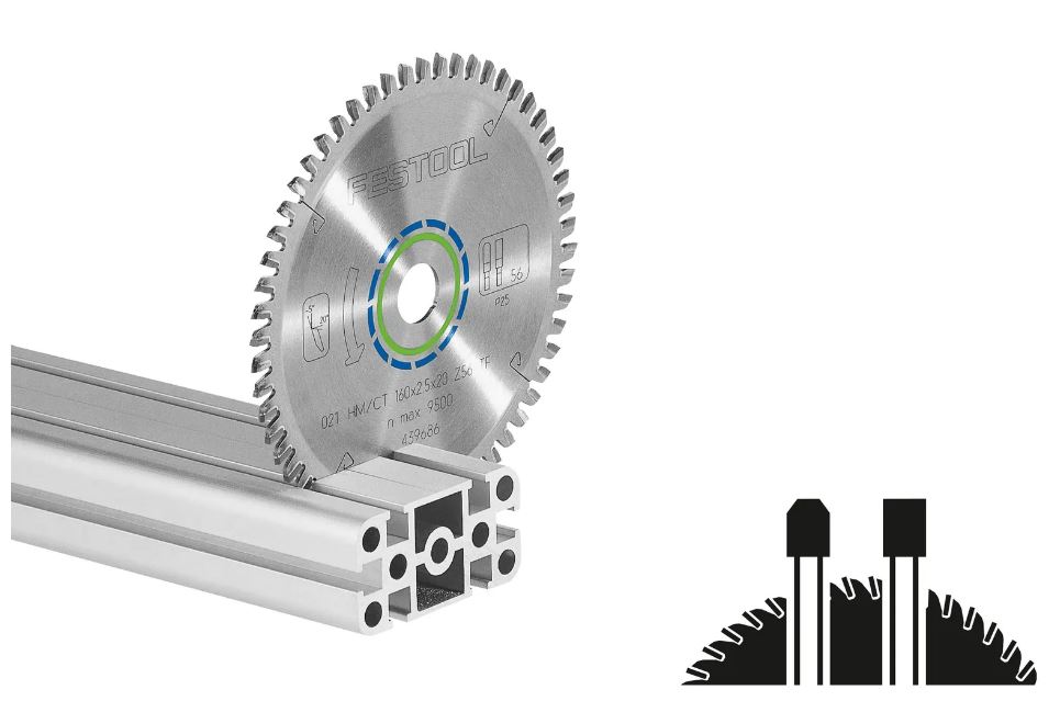 Festool Kreissägeblatt ALUMINIUM PLASTICS HW 225x2,6x30 TF68