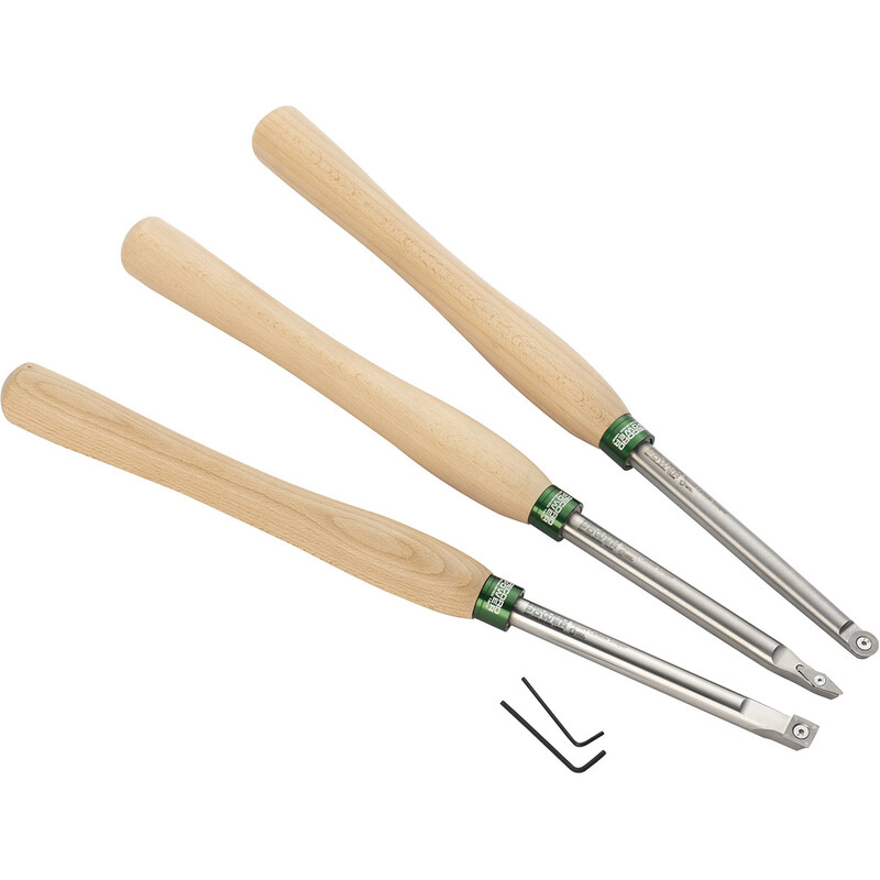 Record Power Ltd. Carbide Drechselstahl Drechselmesser HM Wendeplatten Pro Comfort Set (3-teilig) 103763