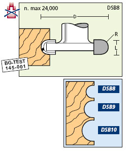 T-Nut Profilfräser mit Radius