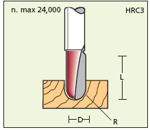 Hohlkehlfräser HW Z=1