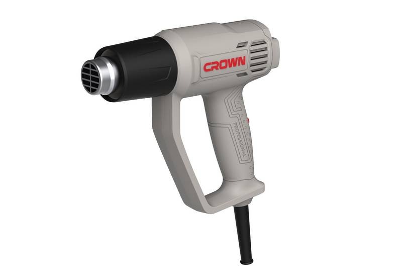 CROWN Heißluftpistole 2000 W 600°C mit verschiedenen Aufsätzen