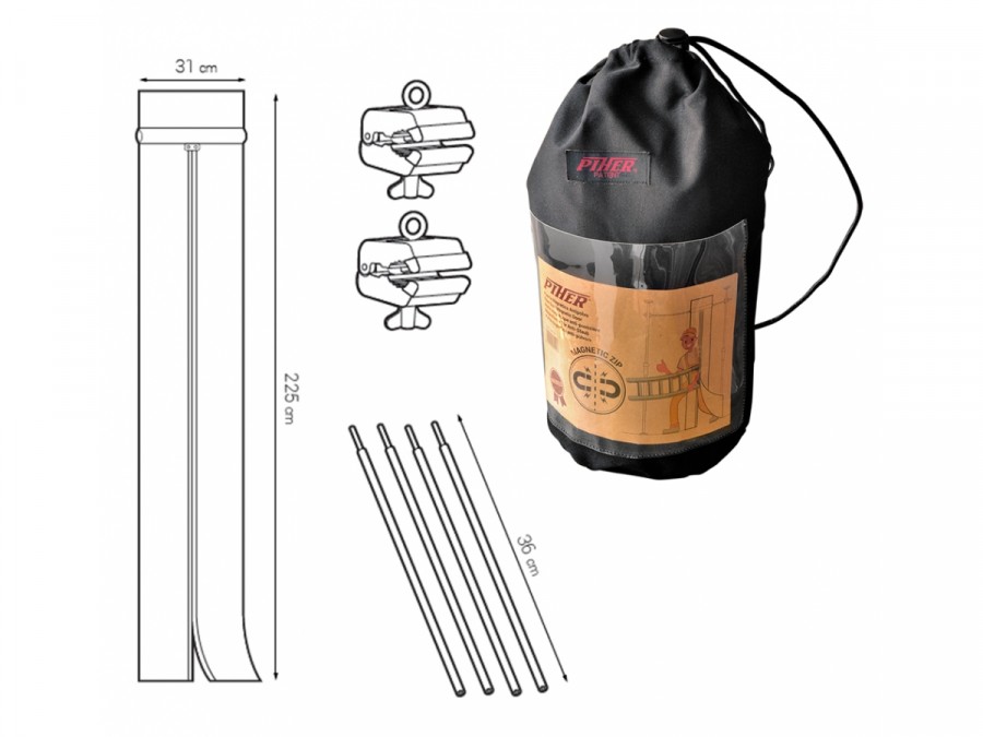 PIHER Magnetische Staubschutztür Set