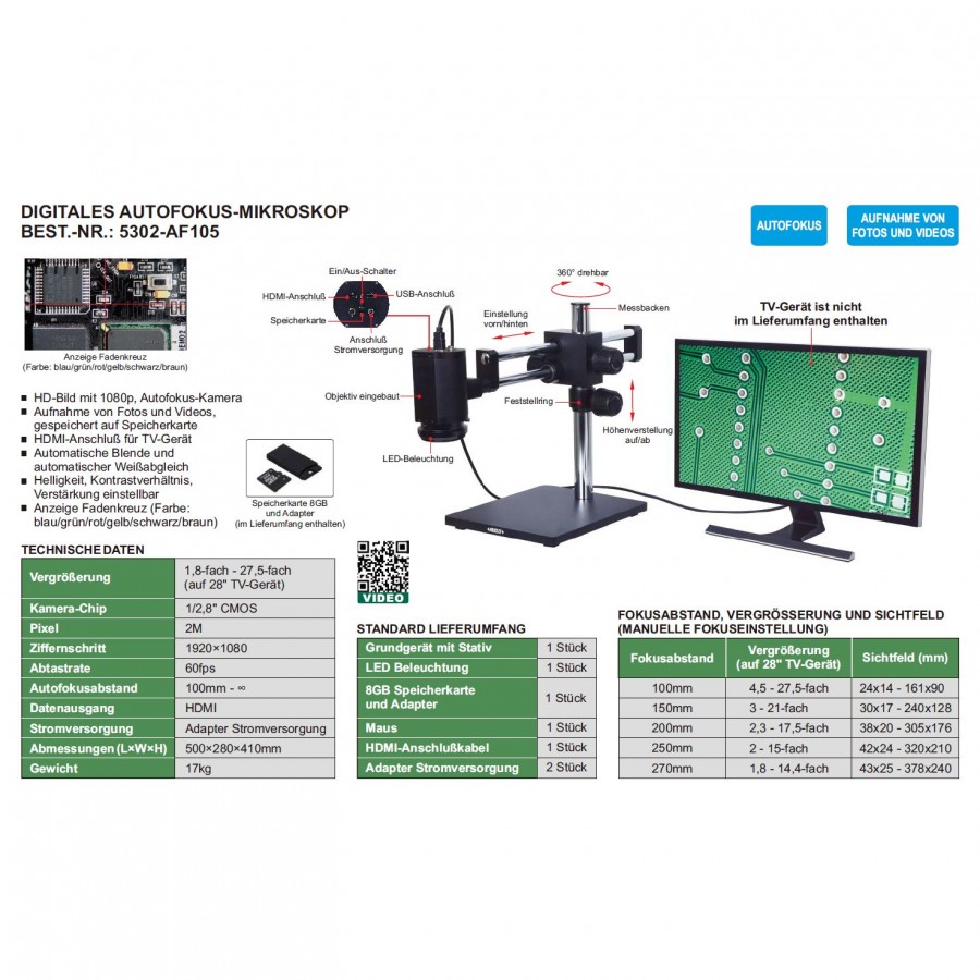 Insize Digitales Autofokus-Mikroskop