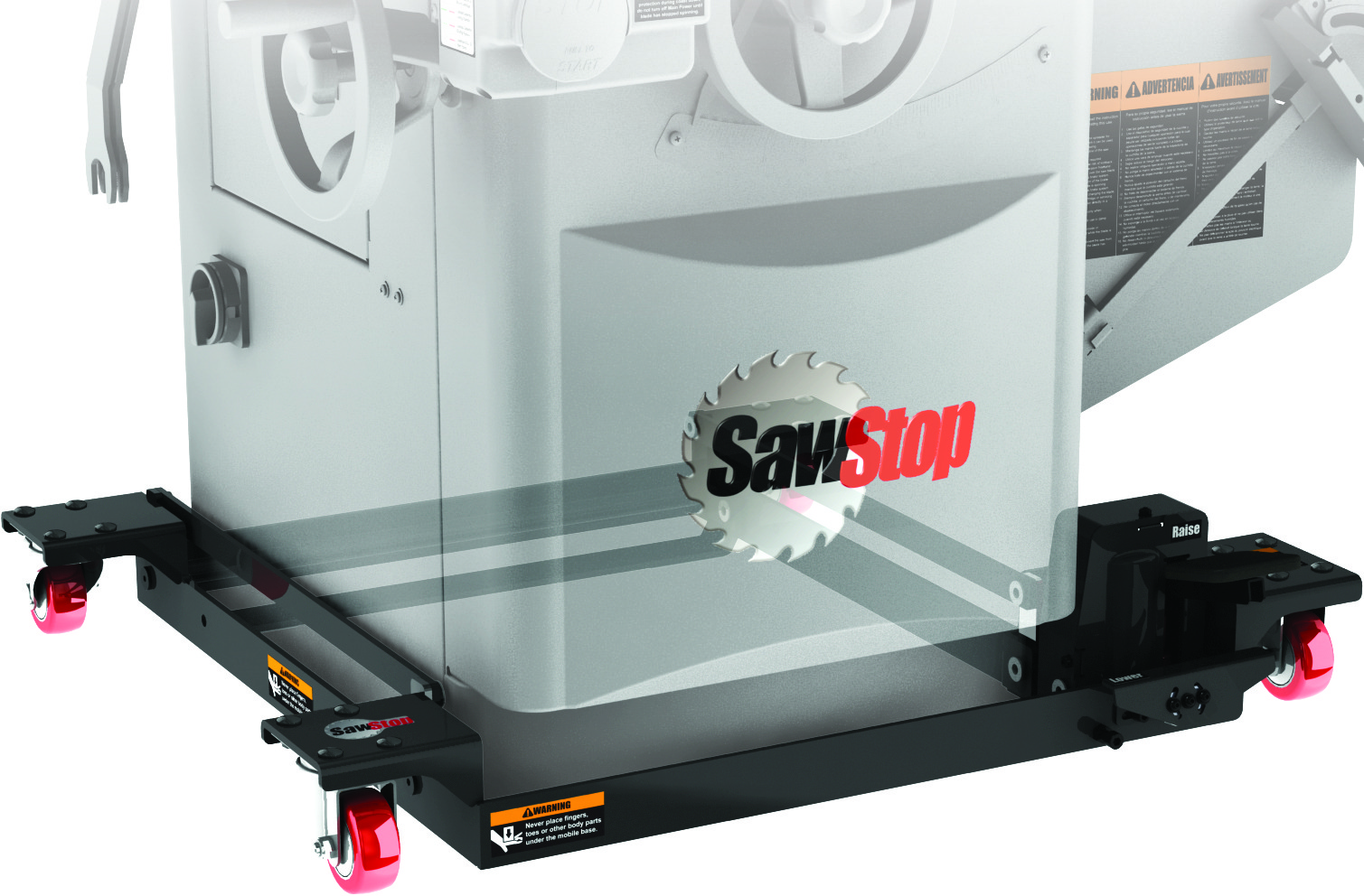 SAWSTOP Mobiles Fahrwerk - Industrie Qualität für PCS