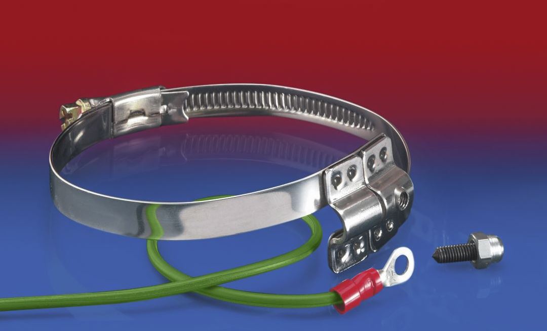 Premium Rohrschelle - Brückenschelle mit Erdung