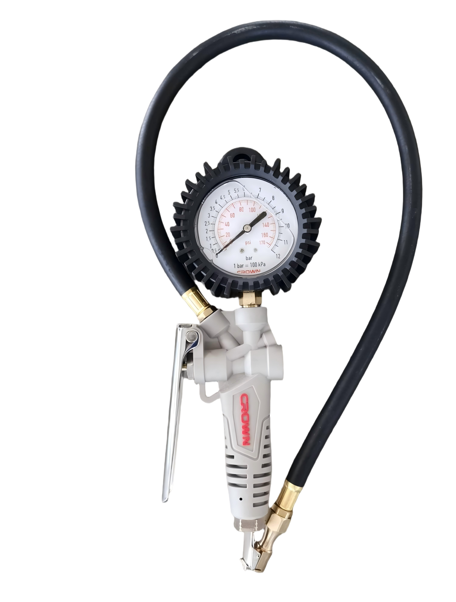 CROWN Reifendruckpistole mit Manometer