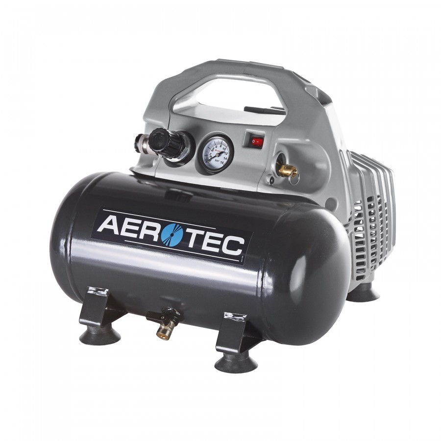 (8 Bar - 6 Liter) Tragbarer Kolbenkompressor Aerotec Airliner SILENT