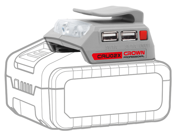 CROWN USB Ladegerät mit 2 USB (Typ A) Anschlüssen