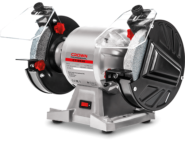 CROWN Doppelschleifer / Doppelschleifmaschine 250 W 150 mm