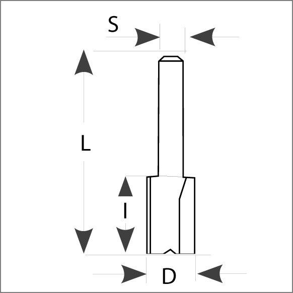 Nutfräser HW S=8 D12,55 x 25,4 mm - M100